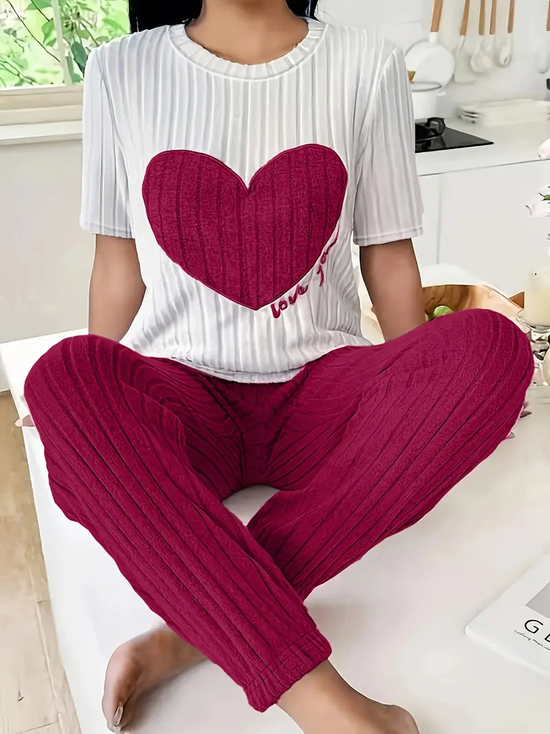 Women's Amore Ribbed Loungewear Set