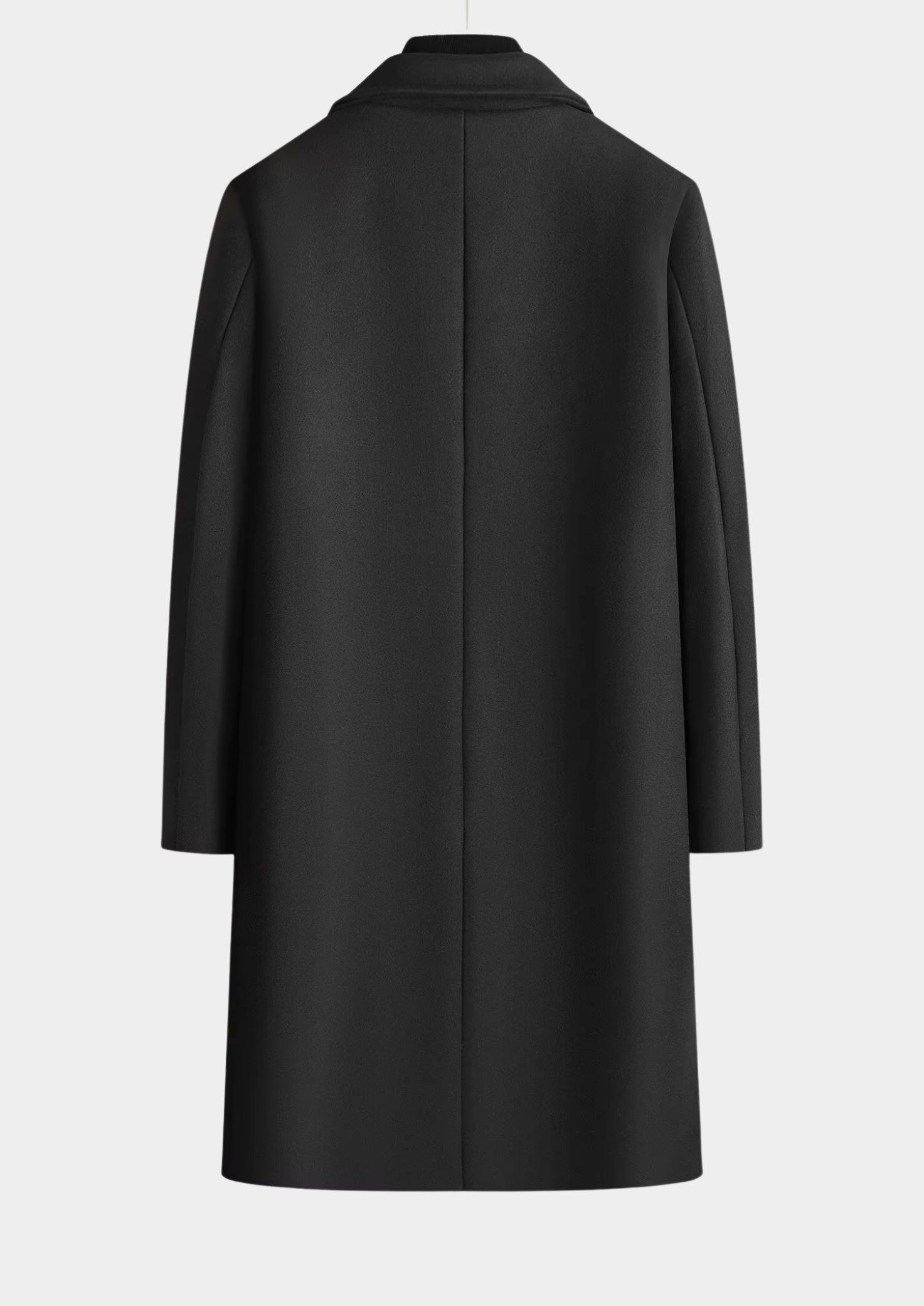 Men’s Double-Breasted Overcoat - Classic Long Lapel Coat