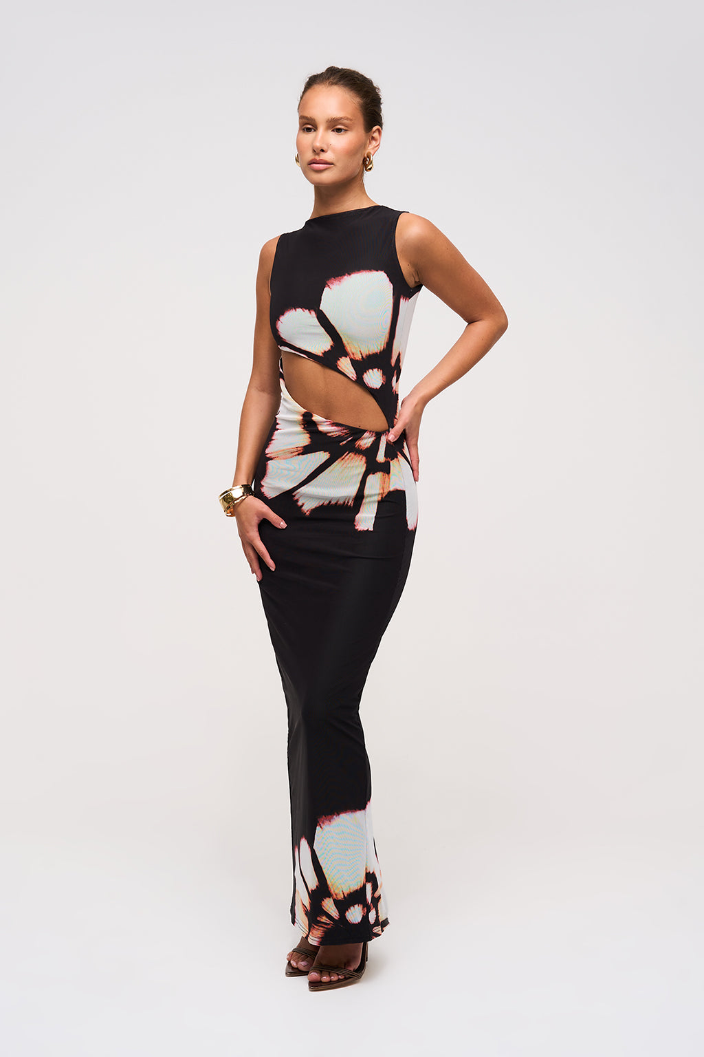 Aurora Bloom – Cutout Maxi Dress