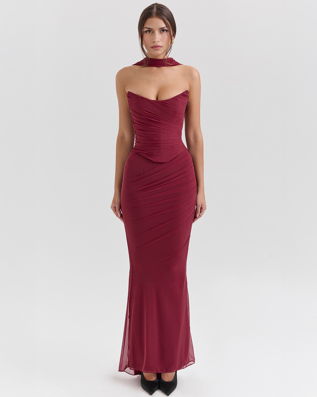 Seraphina Draped Halter Gown