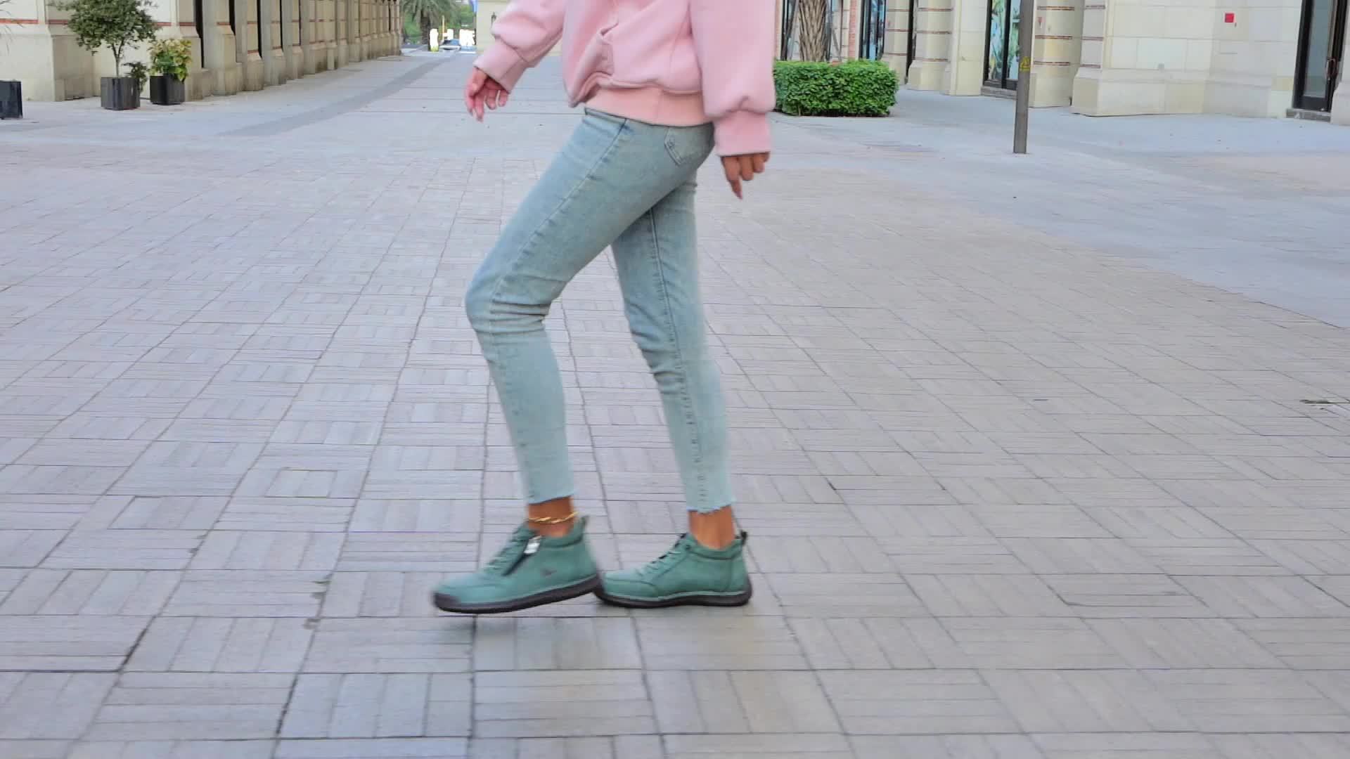 Women's Spring Zip-Up Walking Sneakers