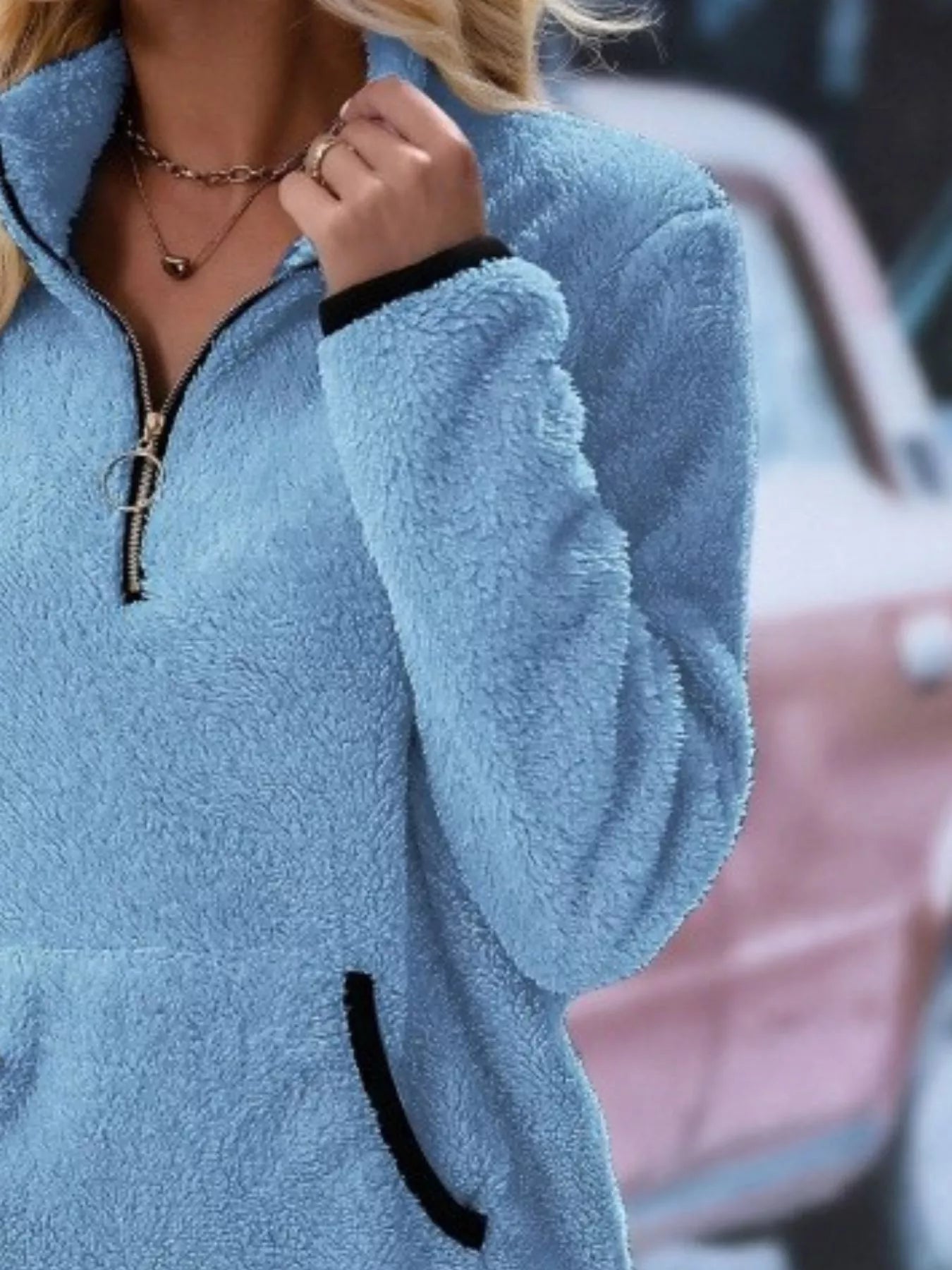 Women’s Half-Zip Teddy Fleece Pullover