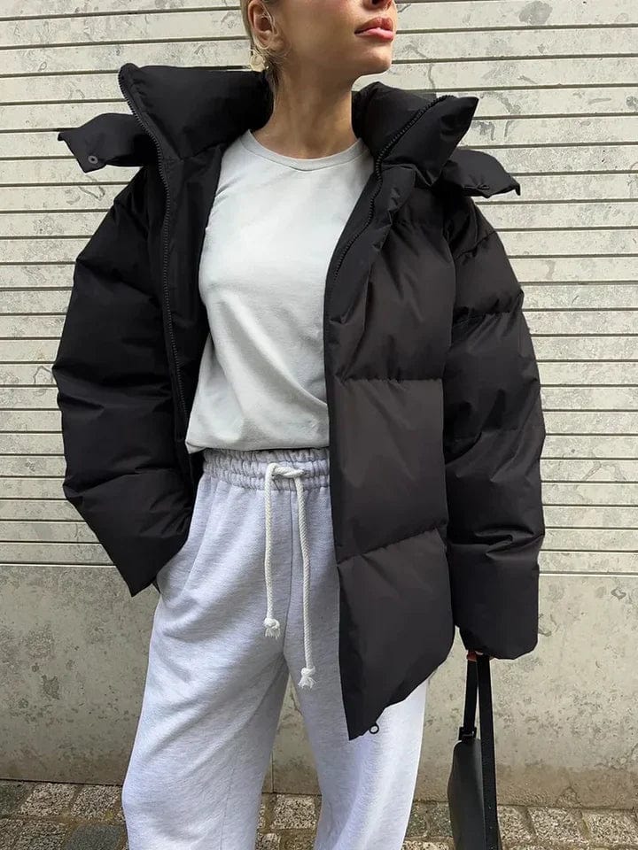 Women’s Urban Shield Oversized Puffer Jacket - Warm Winter Zip Coat