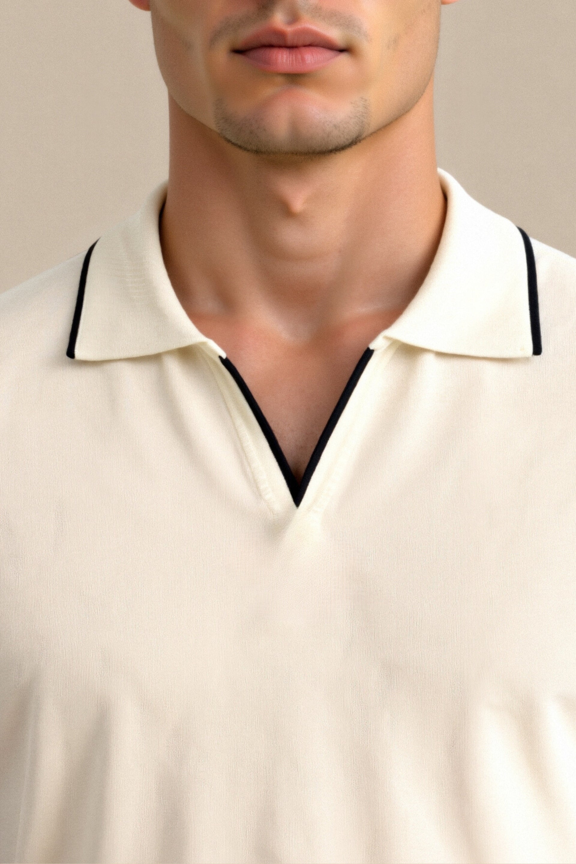 Men’s Summer Knit Polo Shirt - Classic Short-Sleeve Collar Top