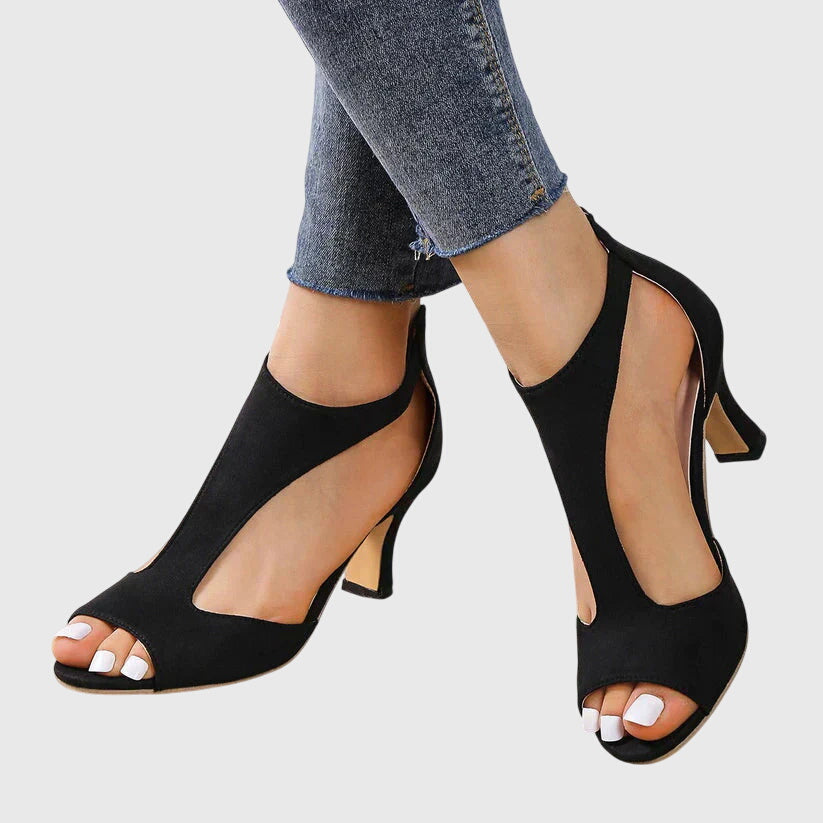 Women's Spring Cutout Open-Toe Heels