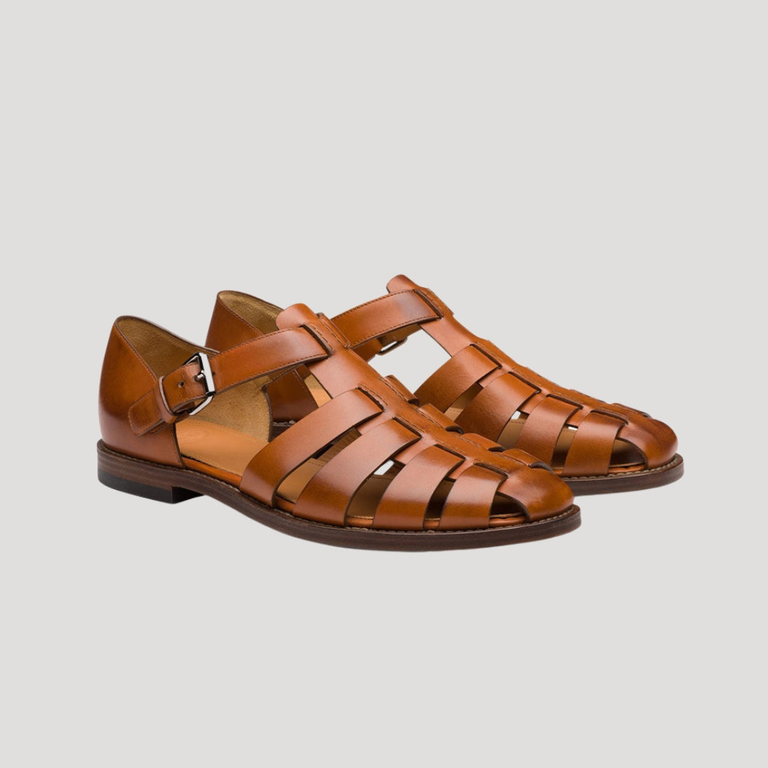 Women's Leather Fisherman Flat Sandals