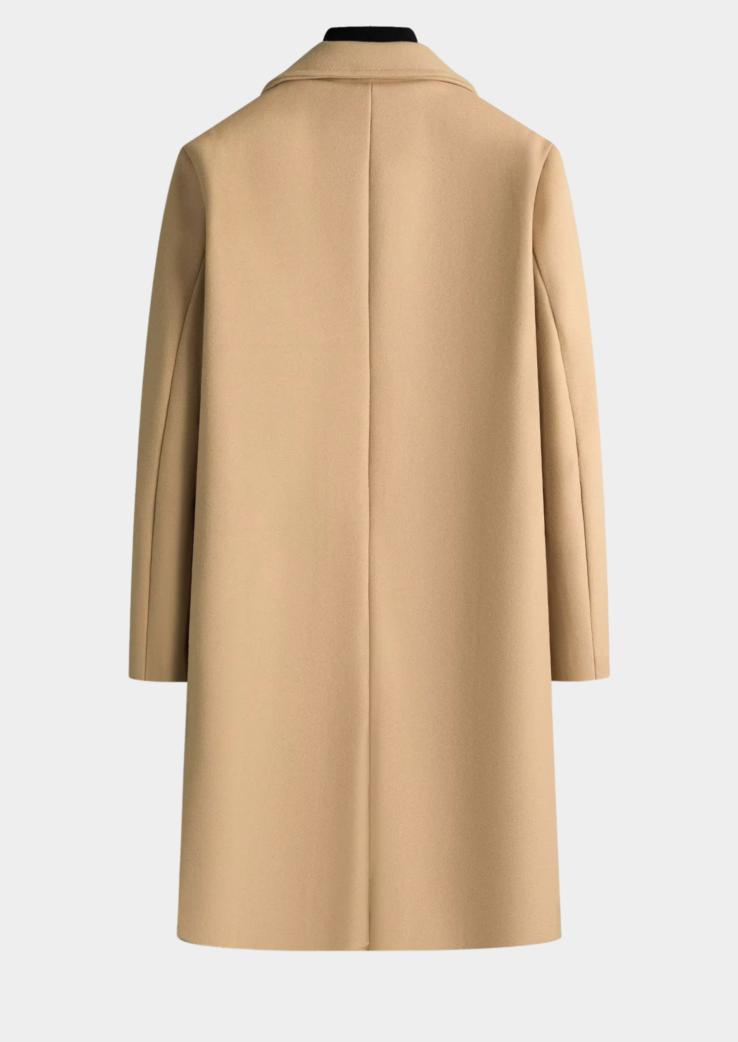 Men’s Double-Breasted Overcoat - Classic Long Lapel Coat
