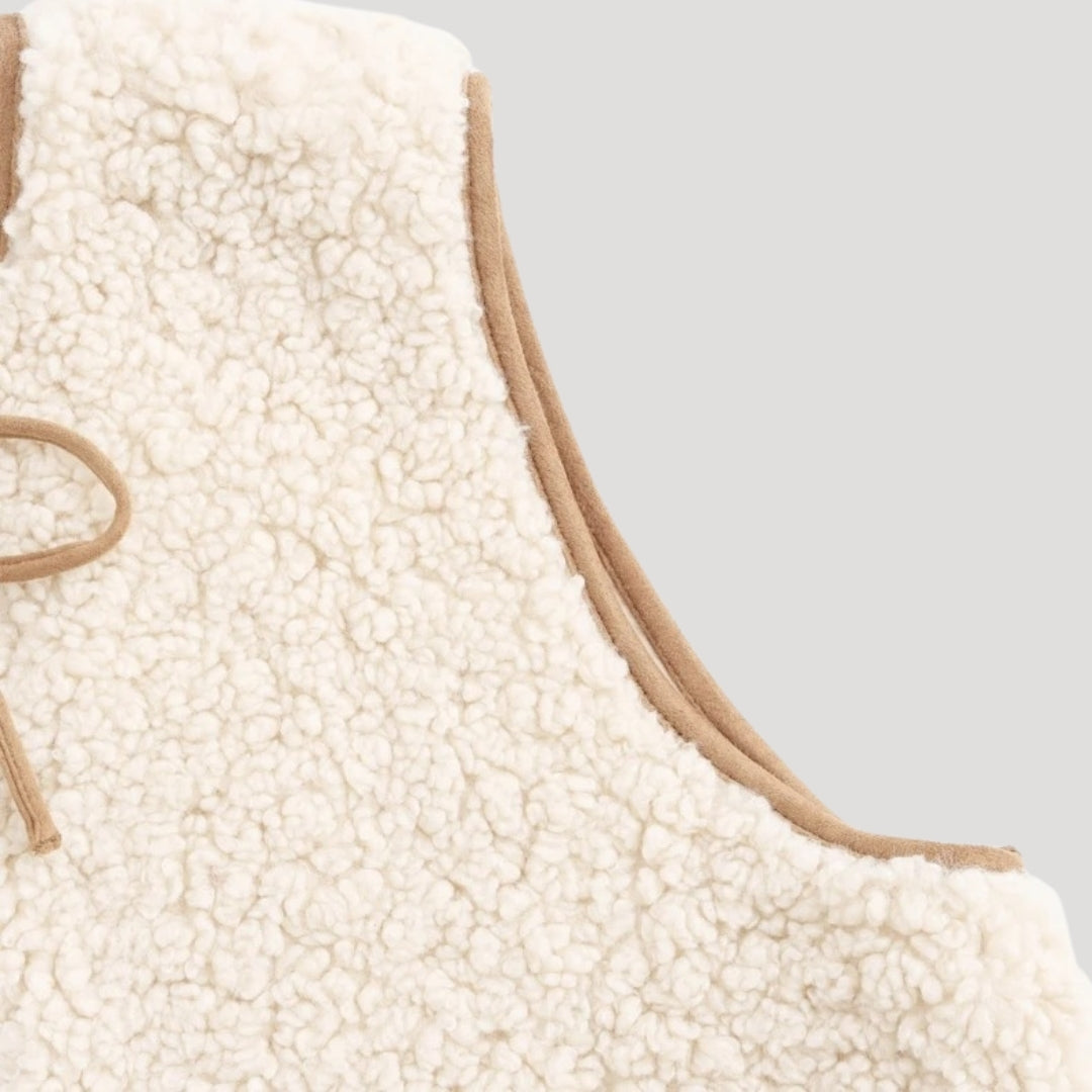 Women's Spring Tie-Front Cozy Vest