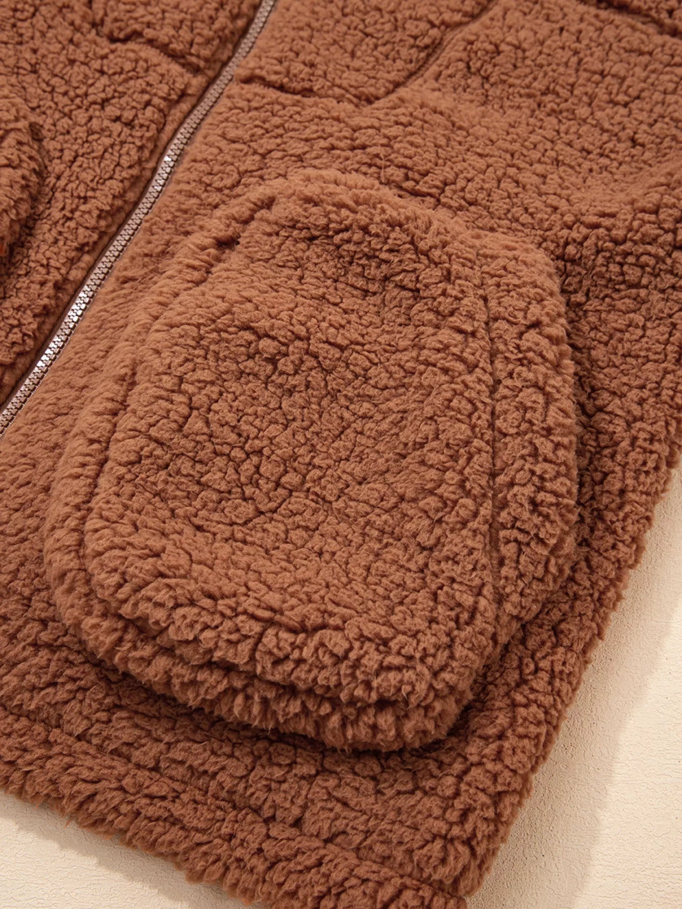 Marjorie Women’s Relaxed Fit Zip-Up Teddy Jacket