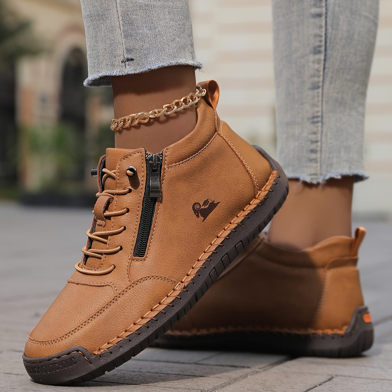 Women's Spring Zip-Up Walking Sneakers