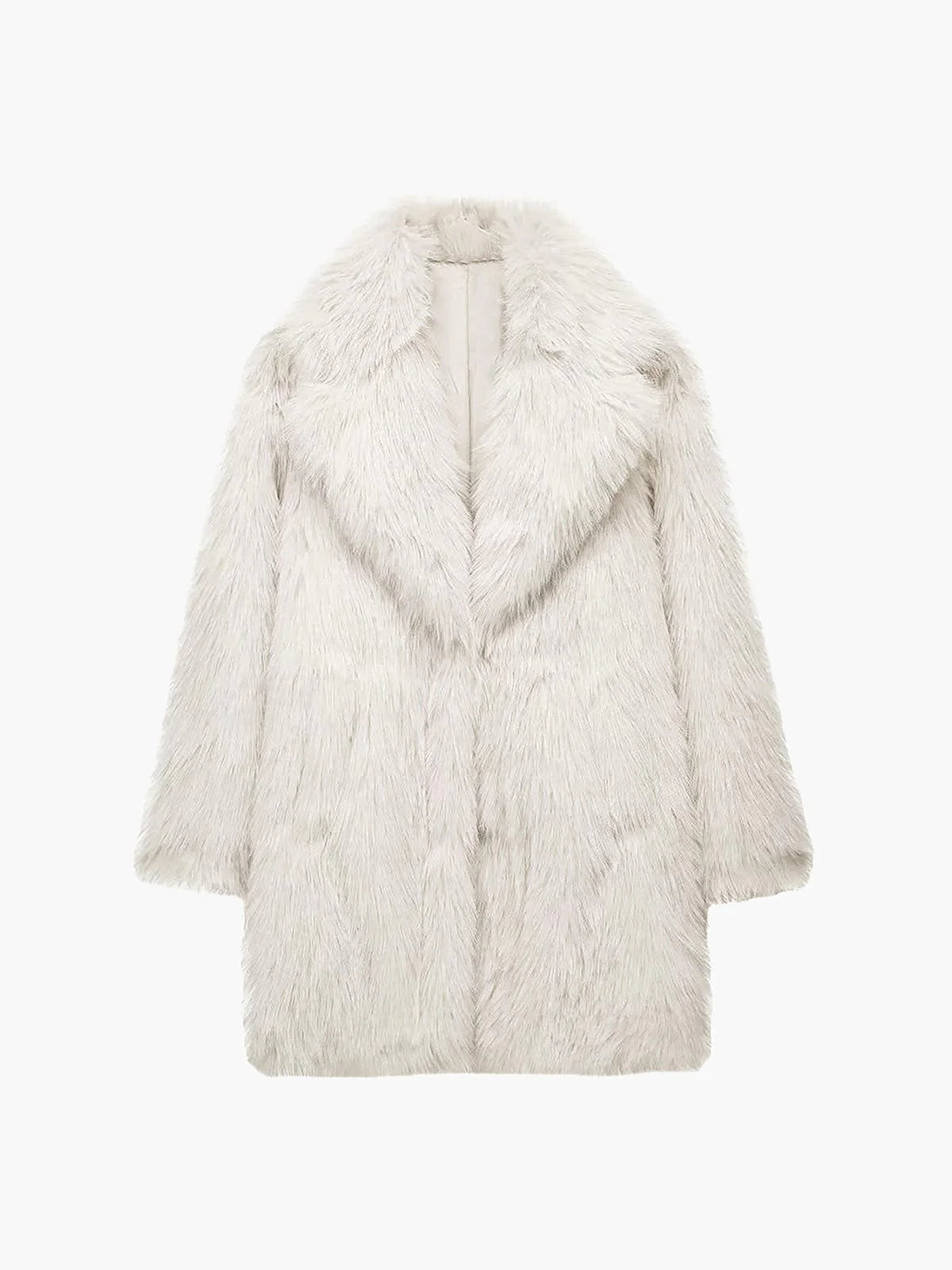Women’s Longline Faux-Fur Coat