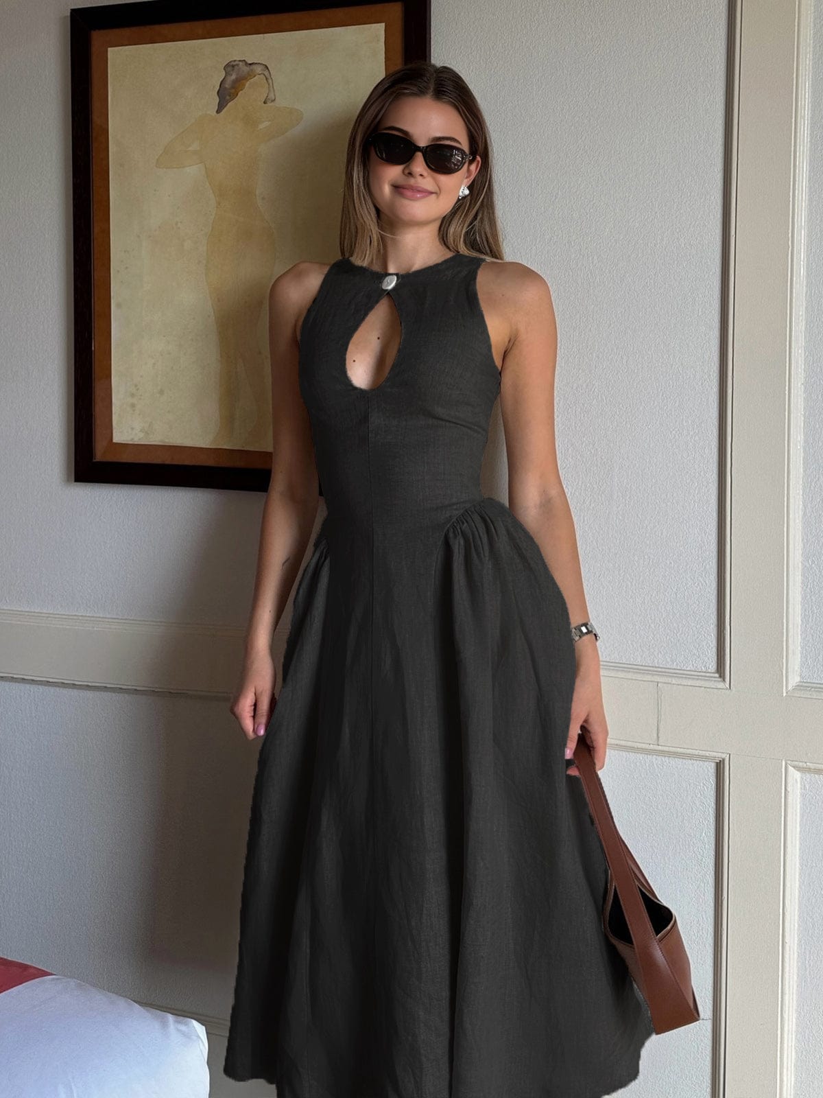 Zelina – Split Bust Long Dress