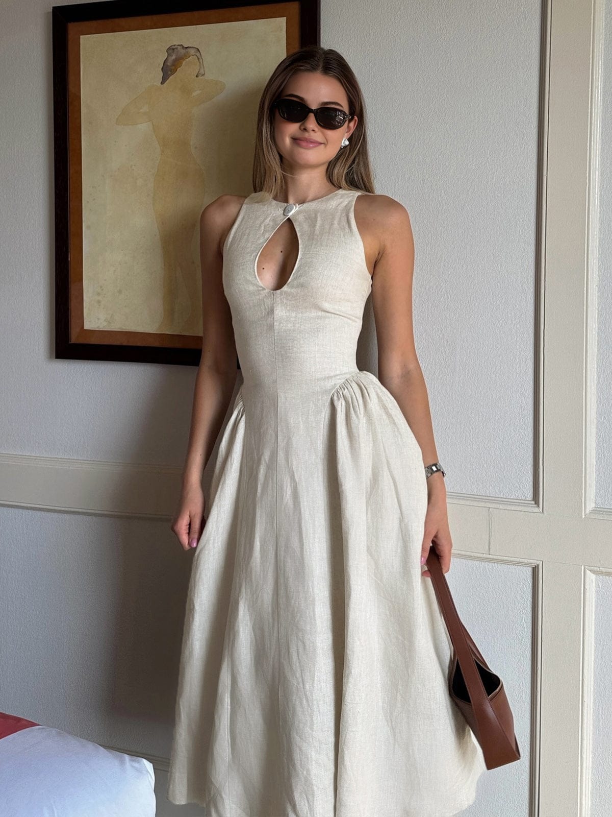 Zelina – Split Bust Long Dress