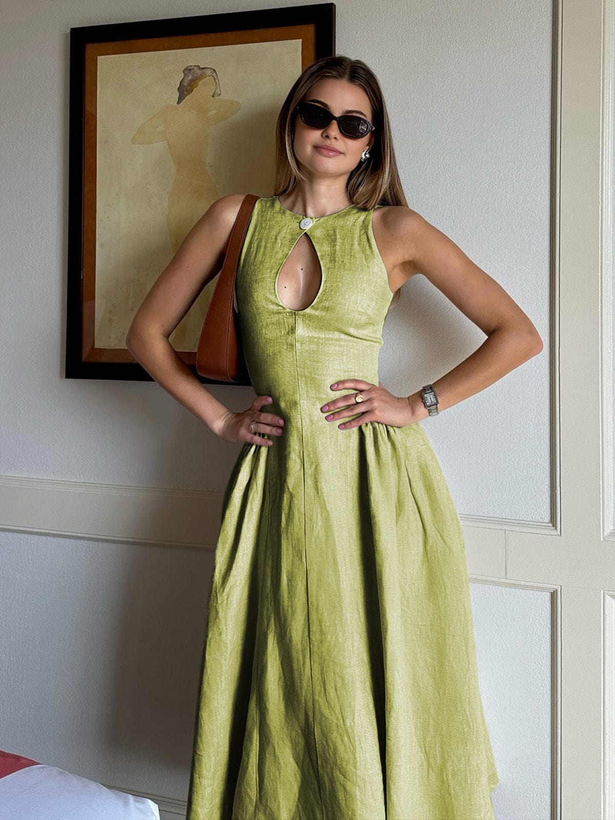 Zelina – Split Bust Long Dress