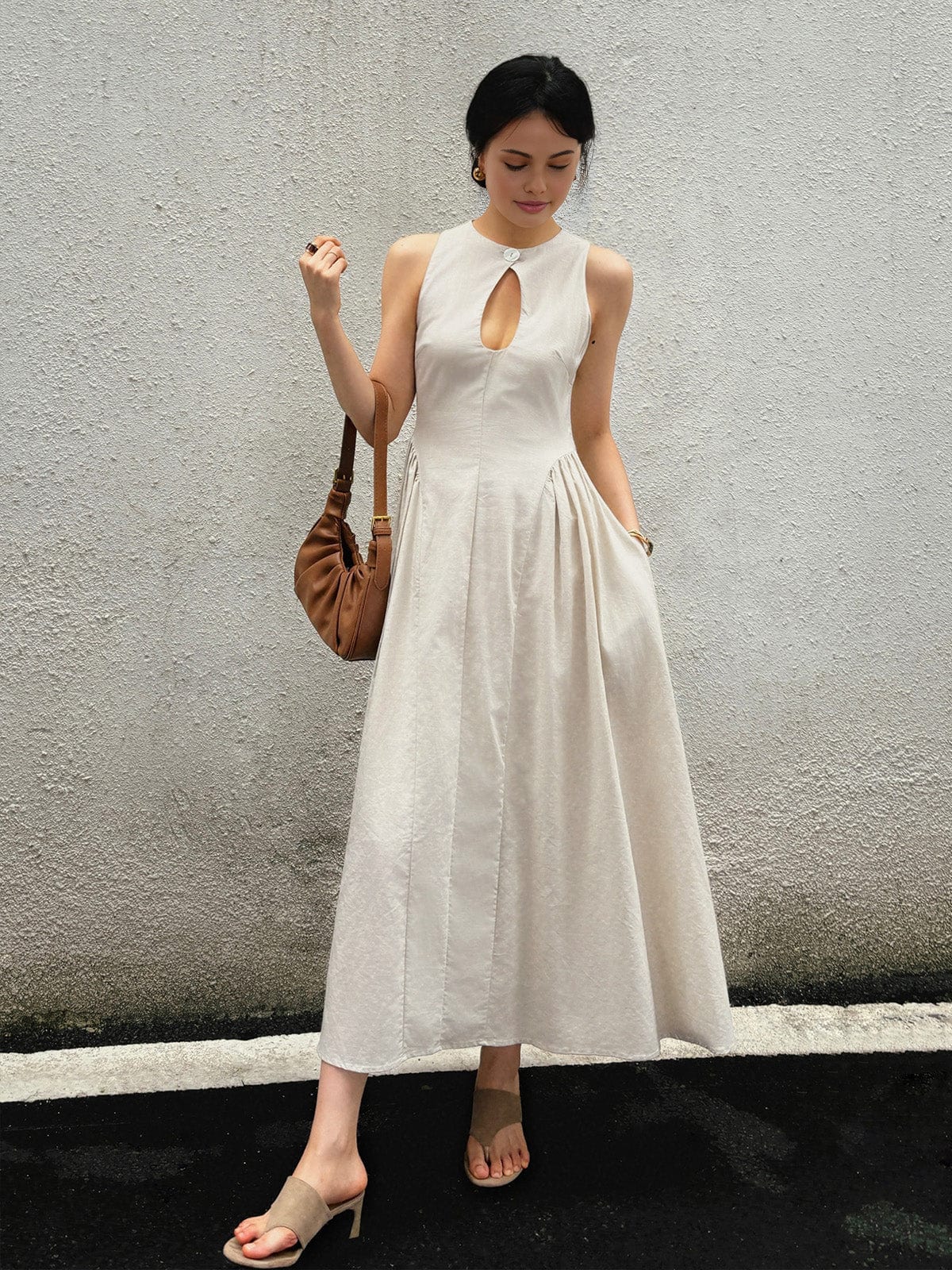 Zelina – Split Bust Long Dress