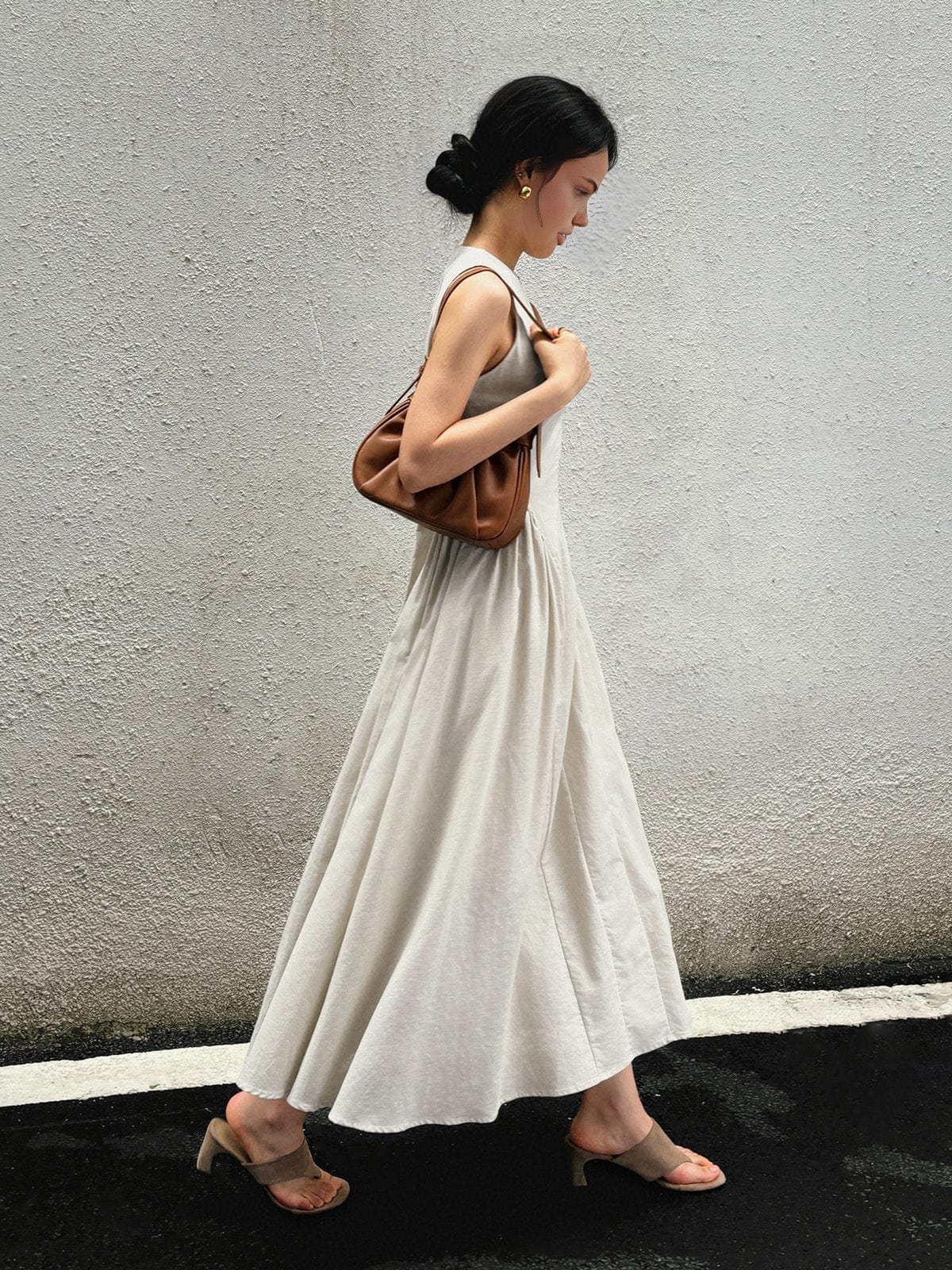 Zelina – Split Bust Long Dress