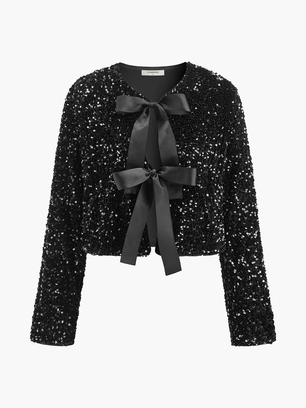 Women’s Celeste Sequin Bow-Front Cardigan