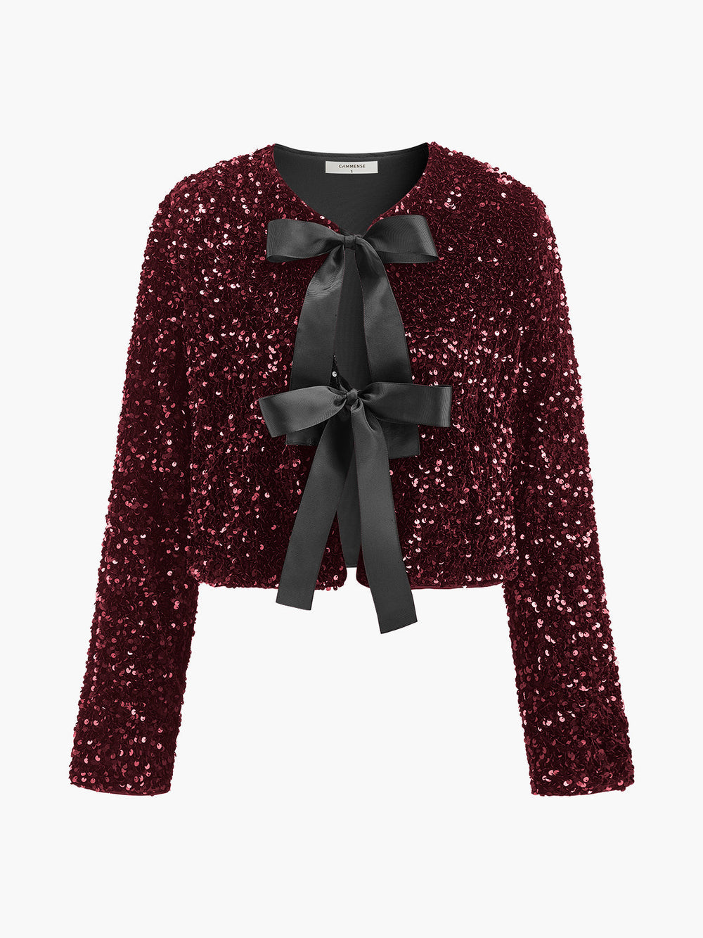 Women’s Celeste Sequin Bow-Front Cardigan