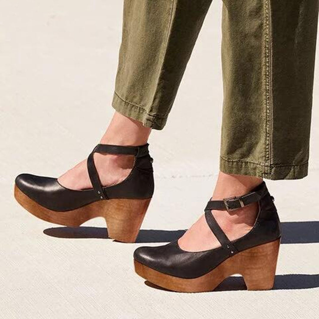 Women's Elegant Closed-Toe Wedge Heels