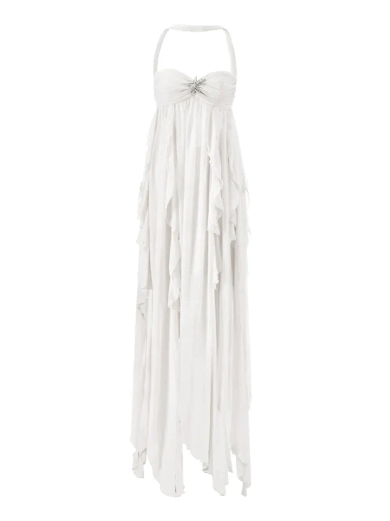Emery - Embellished Backless Maxi Dress