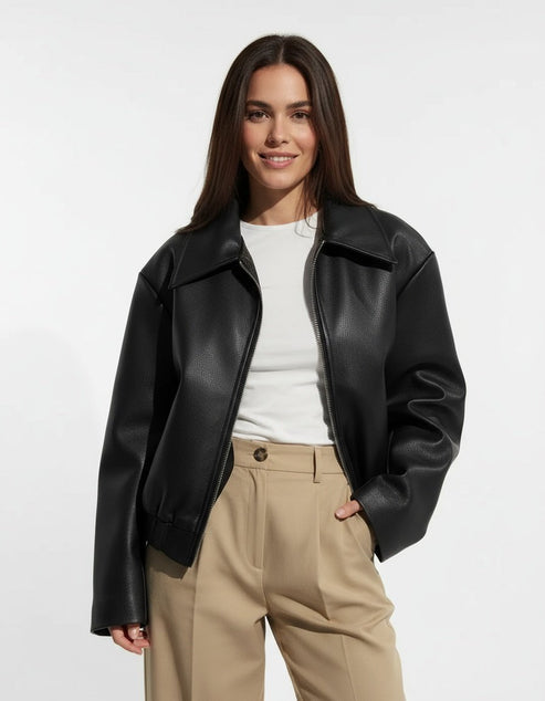 Women’s Aurelia Zip-Up Jacket - Classic Collared Outerwear