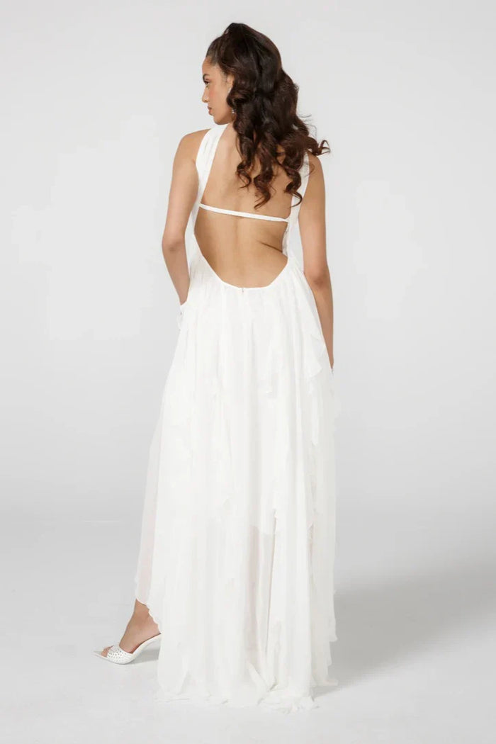 Emery - Embellished Backless Maxi Dress