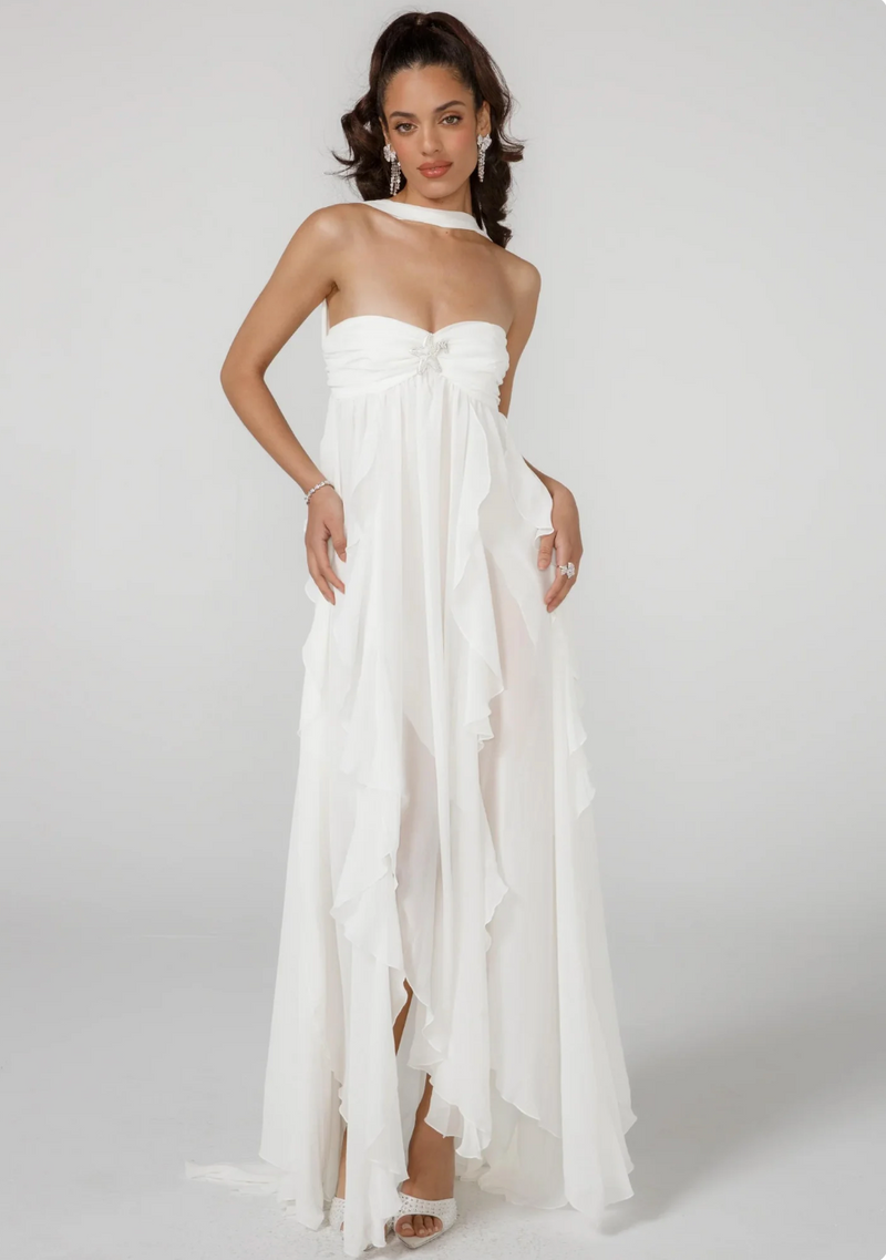 Emery - Embellished Backless Maxi Dress
