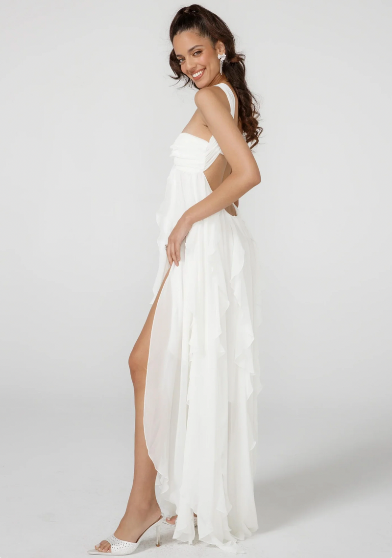 Emery - Embellished Backless Maxi Dress