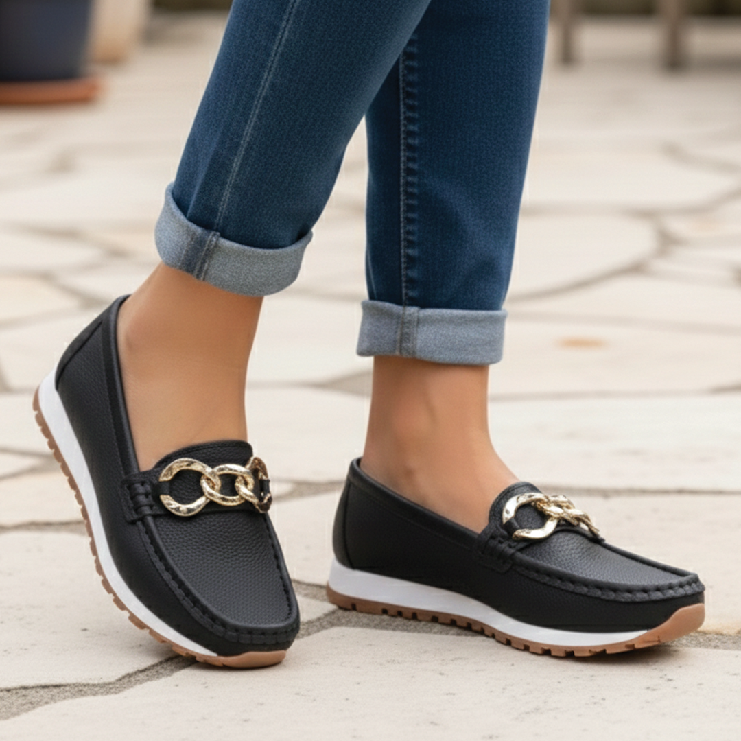 Flat Buckle Loafers