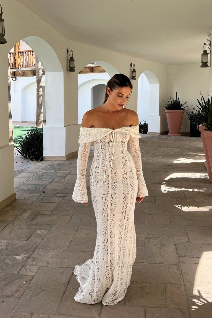 Emelia | Lace Off-Shoulder Maxi Dress