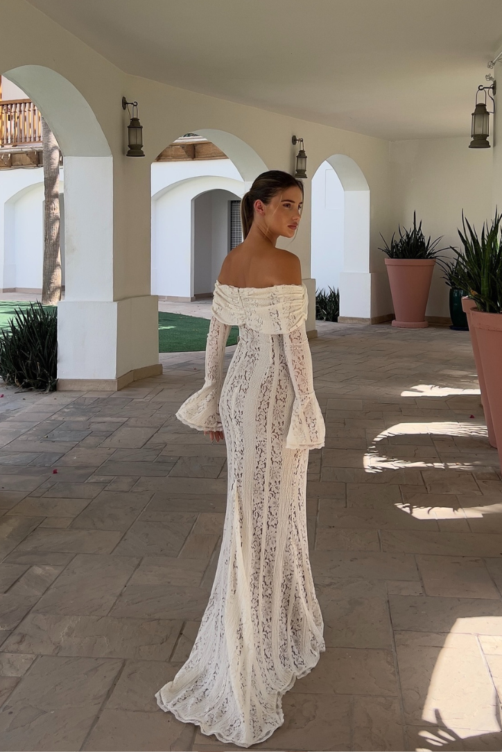 Emelia | Lace Off-Shoulder Maxi Dress