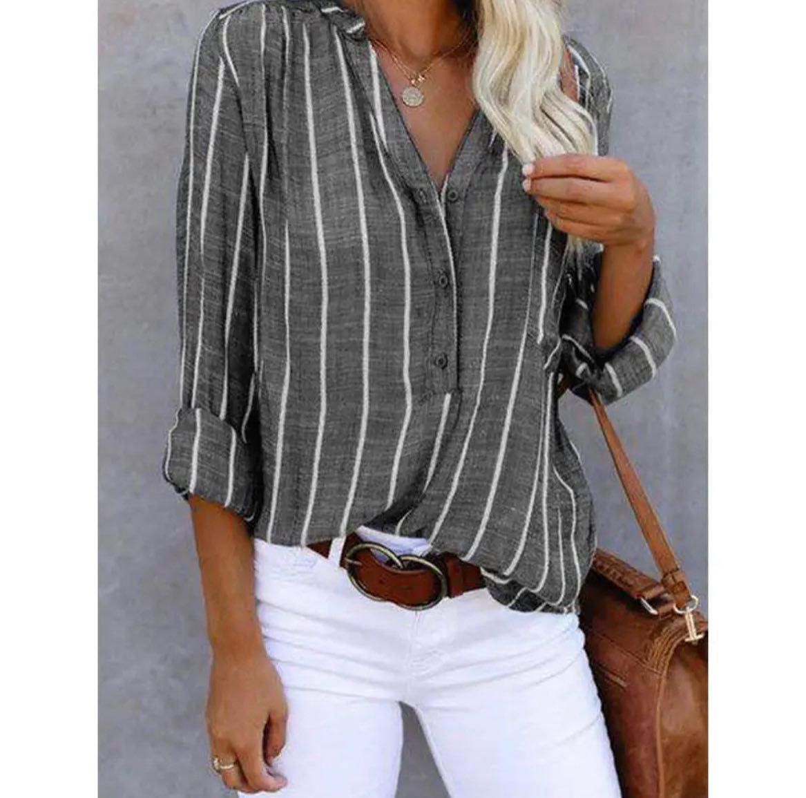 Women's Summer Striped Casual Blouse
