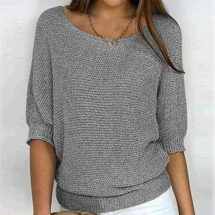 Women’s Relaxed Knit Batwing Sweater - Casual Everyday Pullover