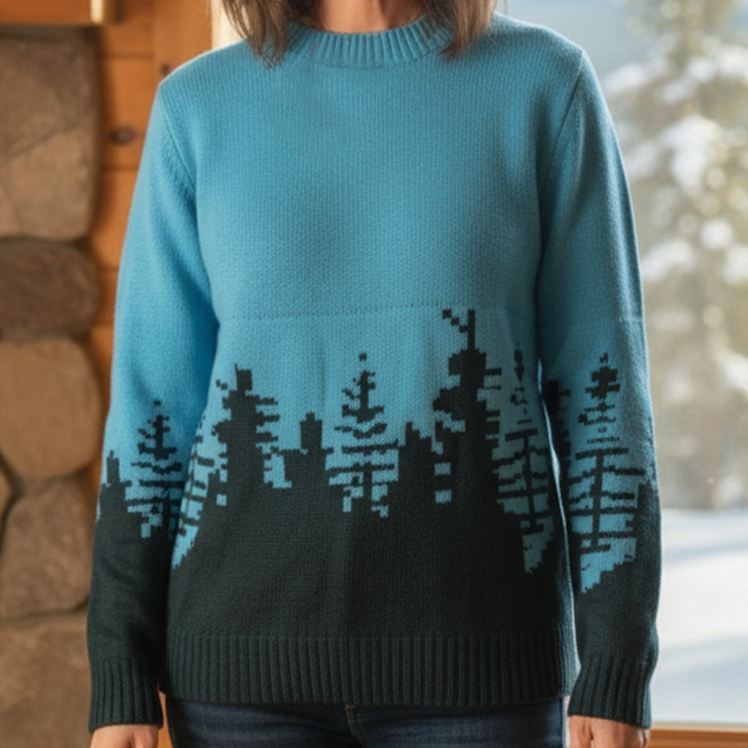 Patterned Knit Sweater