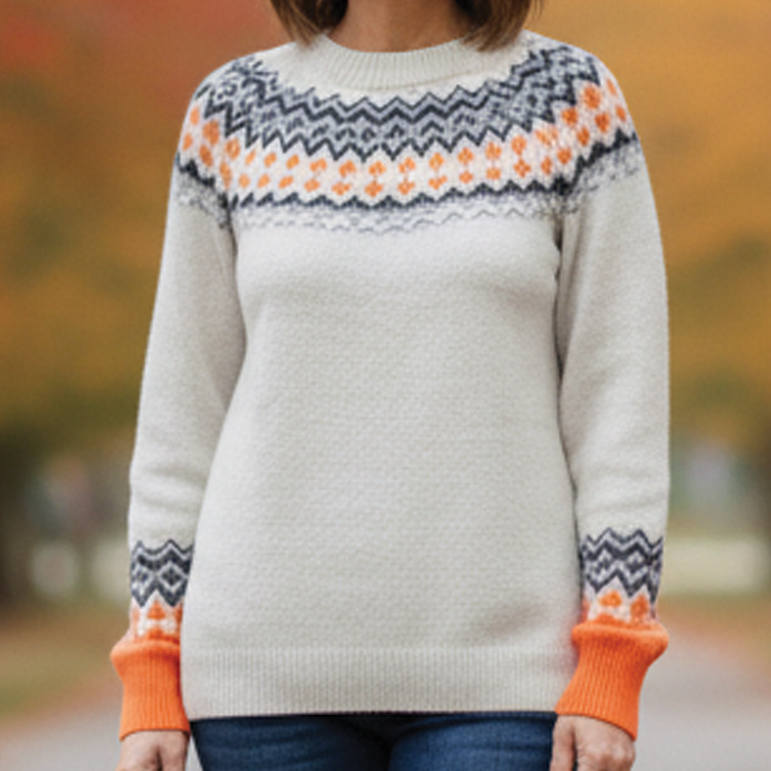 Patterned Knit Sweater