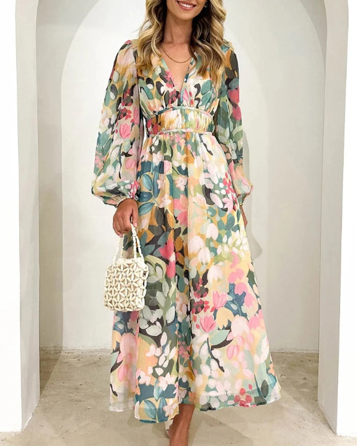 Jessica - Elegant Floral Maxi Dress
