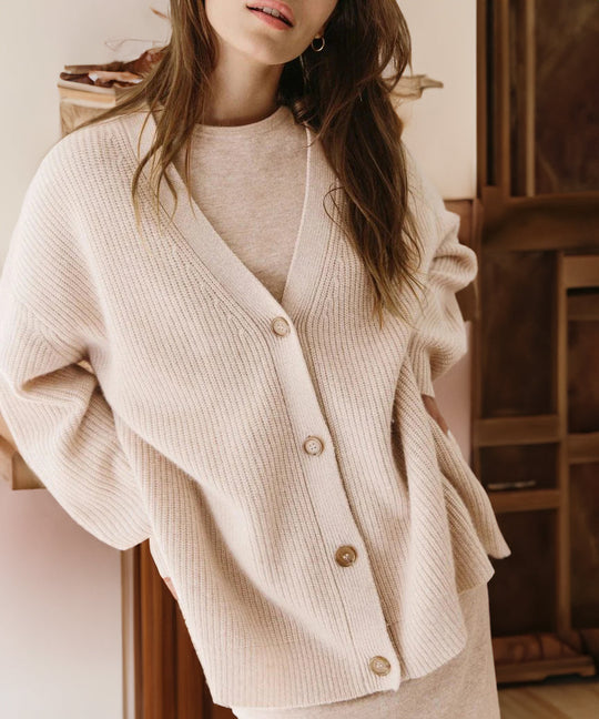 Women’s Elara Soft Knit Button Cardigan - Relaxed Everyday Layer
