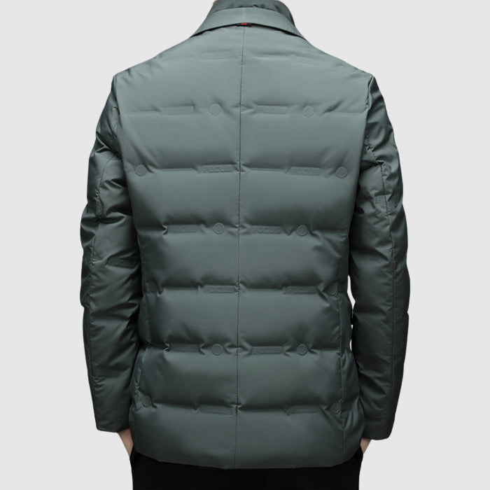 Men’s Padded Blazer Jacket - Quilted Winter Outerwear