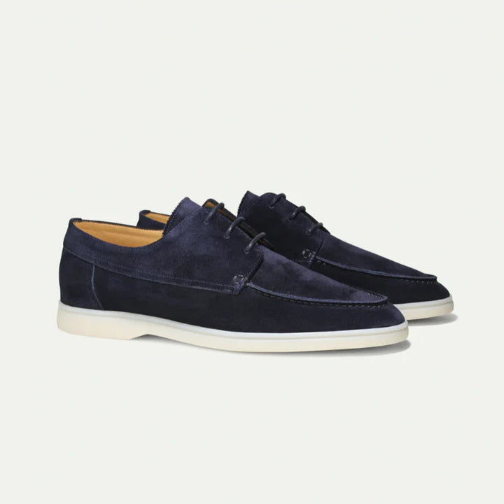 Men’s Casual Moc Toe Lace-Up Shoes - Smart Everyday Style