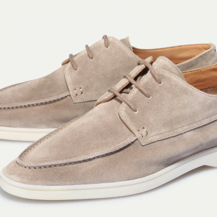 Men’s Casual Moc Toe Lace-Up Shoes - Smart Everyday Style