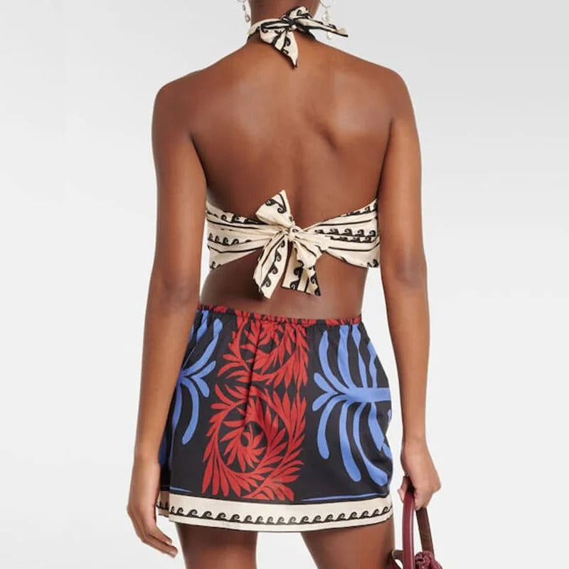 Isla Mirage Halterneck Mini Dress