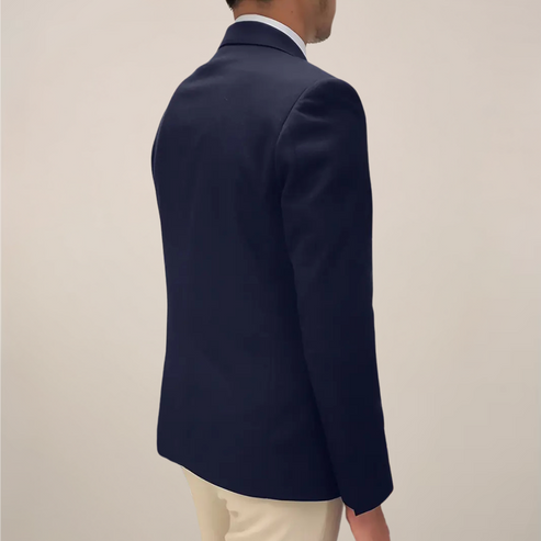Men’s Classic Navy Blazer - Tailored Smart Casual Jacket