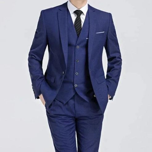 Men’s Three-Piece Suit - Tailored Single-Breasted Formal Set
