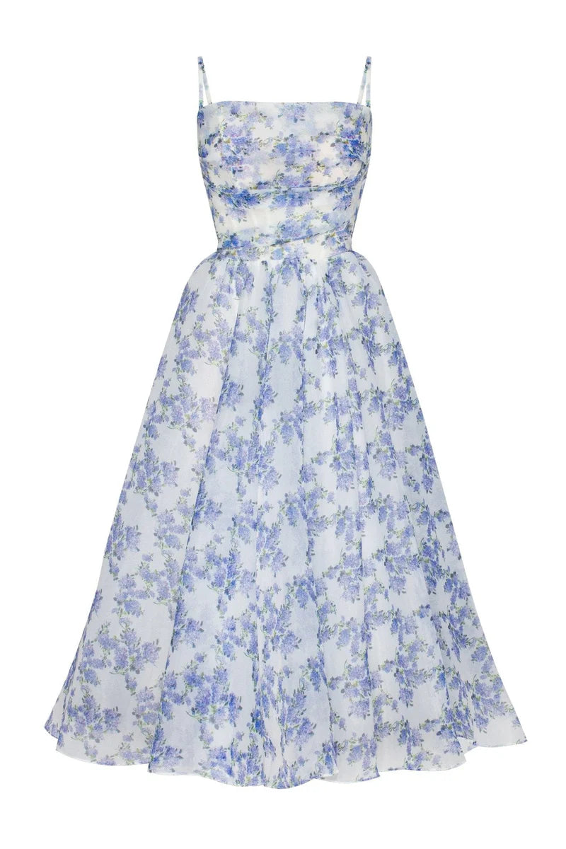 Melissa - Spaghetti Straps Midi Dress
