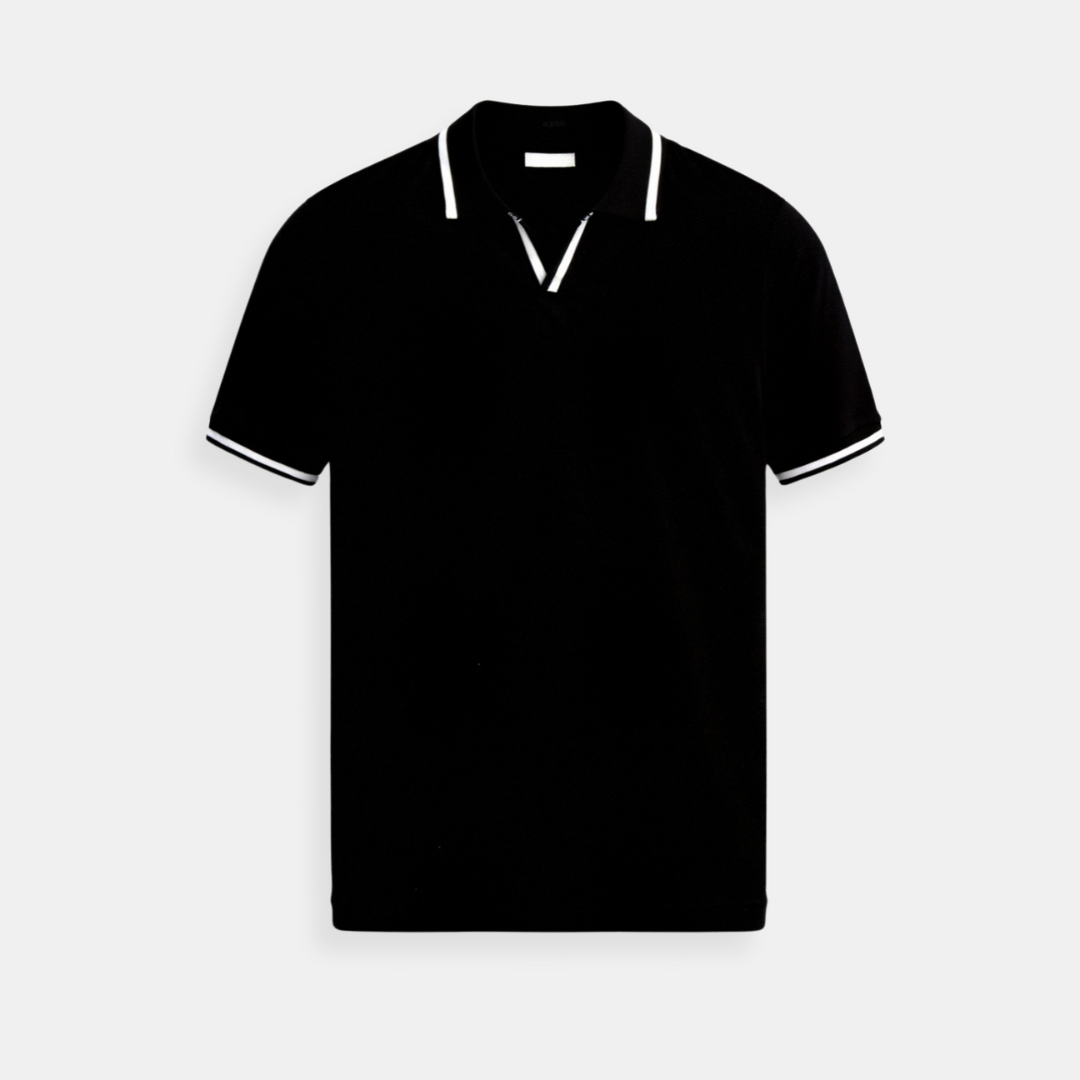 Men’s Summer Knit Polo Shirt - Classic Short-Sleeve Collar Top