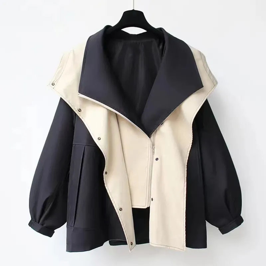 Women’s Lightweight Hooded Windbreaker - Oversized Drawstring Jacket