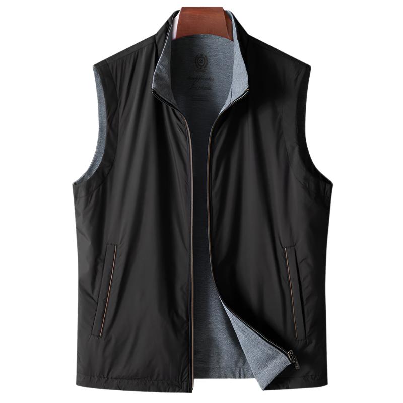 Men’s Lightweight Zip-Up Vest - Casual Sleeveless Outerwear