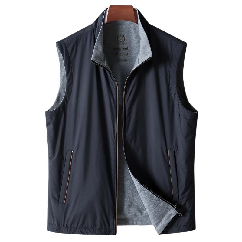 Men’s Lightweight Zip-Up Vest - Casual Sleeveless Outerwear