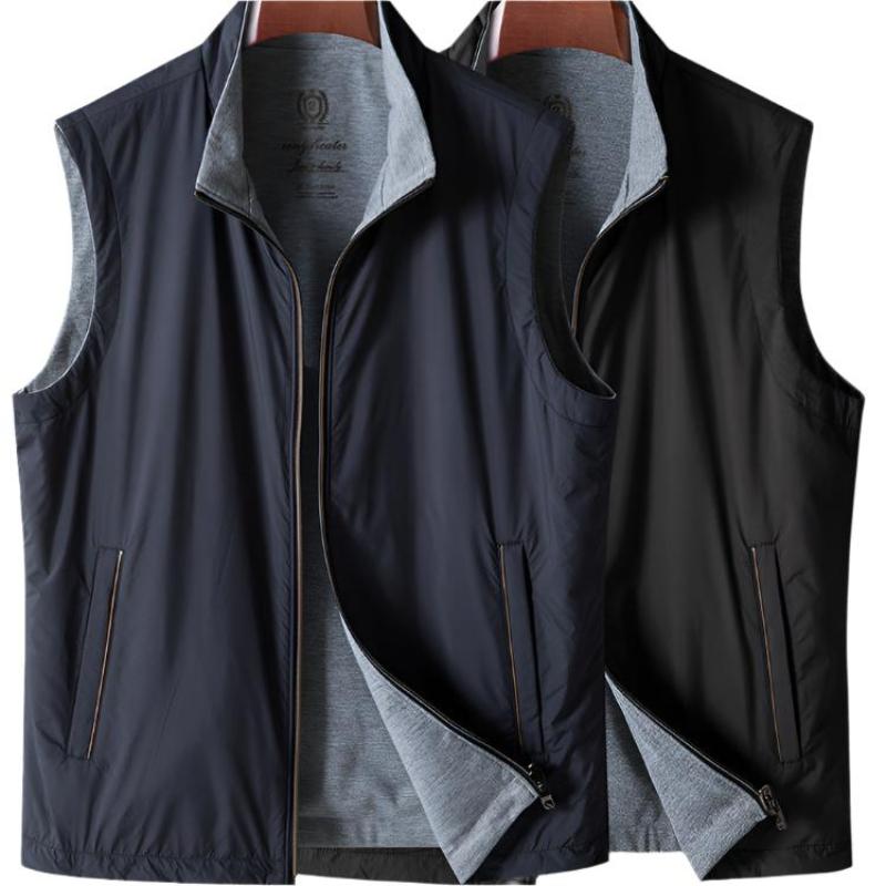 Men’s Lightweight Zip-Up Vest - Casual Sleeveless Outerwear