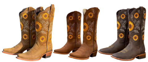 Women’s Cowboy Boots - Embroidered